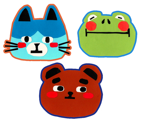 paper collage animals