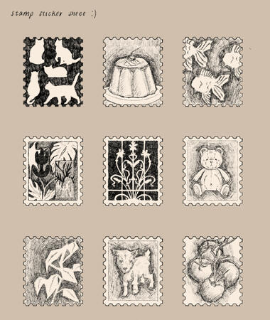 stamp sticker sheet